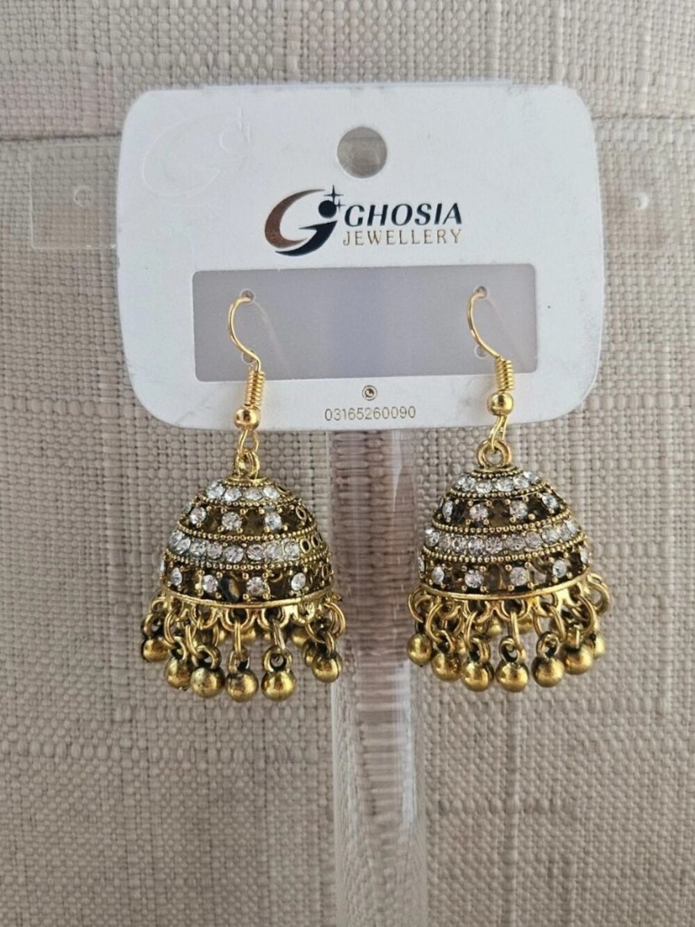 Women Earrings Gold Tone Fashion Jewelry Chandelier Jhumka Earrrings New defect - Picture 4 of 12